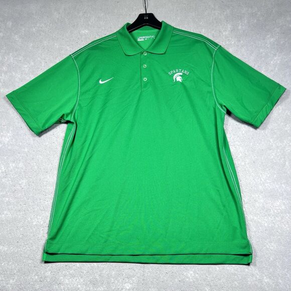 Nike Shirt Polo Mens X-Large Michigan State Spartans Dri Fit Stretch Performance - Picture 1 of 13